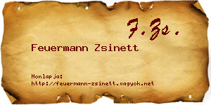 Feuermann Zsinett névjegykártya